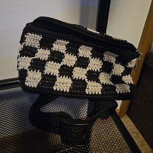 SAK crochet small belt bag.